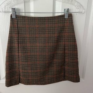 Plaid mini skirt